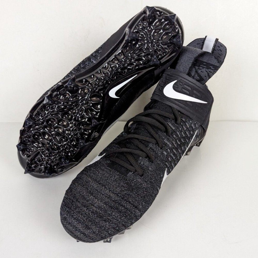 Nike Alpha Menace Elite 2 Black Football Cleats AO3374-001 Size 12 New